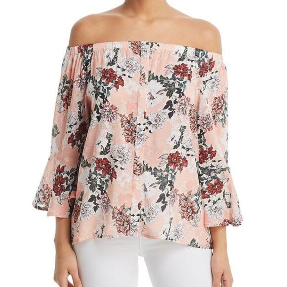 Feathers By Tolani Off Shoulder Modal Blouse Medium NWT - Picture 1 of 6